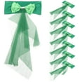 thumbnail image 1 of Raindrops  10 Pcs Bow Decoration Decorations Chair Band Sashes Ceremony Banquet Green, 1 of 8