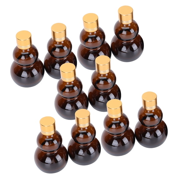 Raindrops  10 Pcs Brown Bottled Small Bottles Safe Material Travel