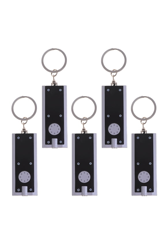Small Pocket Keychain Flash Light Keychain Lights Plastic 10pcs for Home Use Black