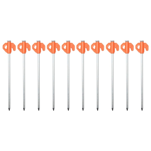 Raindrops Tent Accessories Tent Fixing Nails Steel 10Pcs Silver
