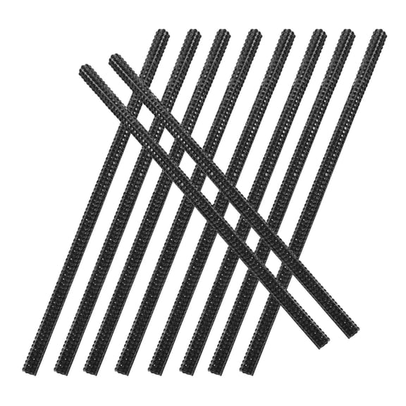 Raindrops 10 Pcs Car Air Conditioning Decorative Strips 19.50X0.80X0.80CM Black