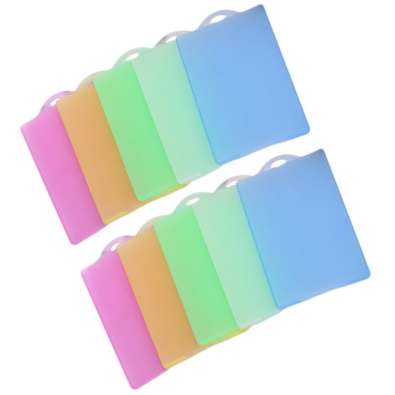 Raindrops ID Card Protector Holder Assorted Color for Office Workers 10Pcs
