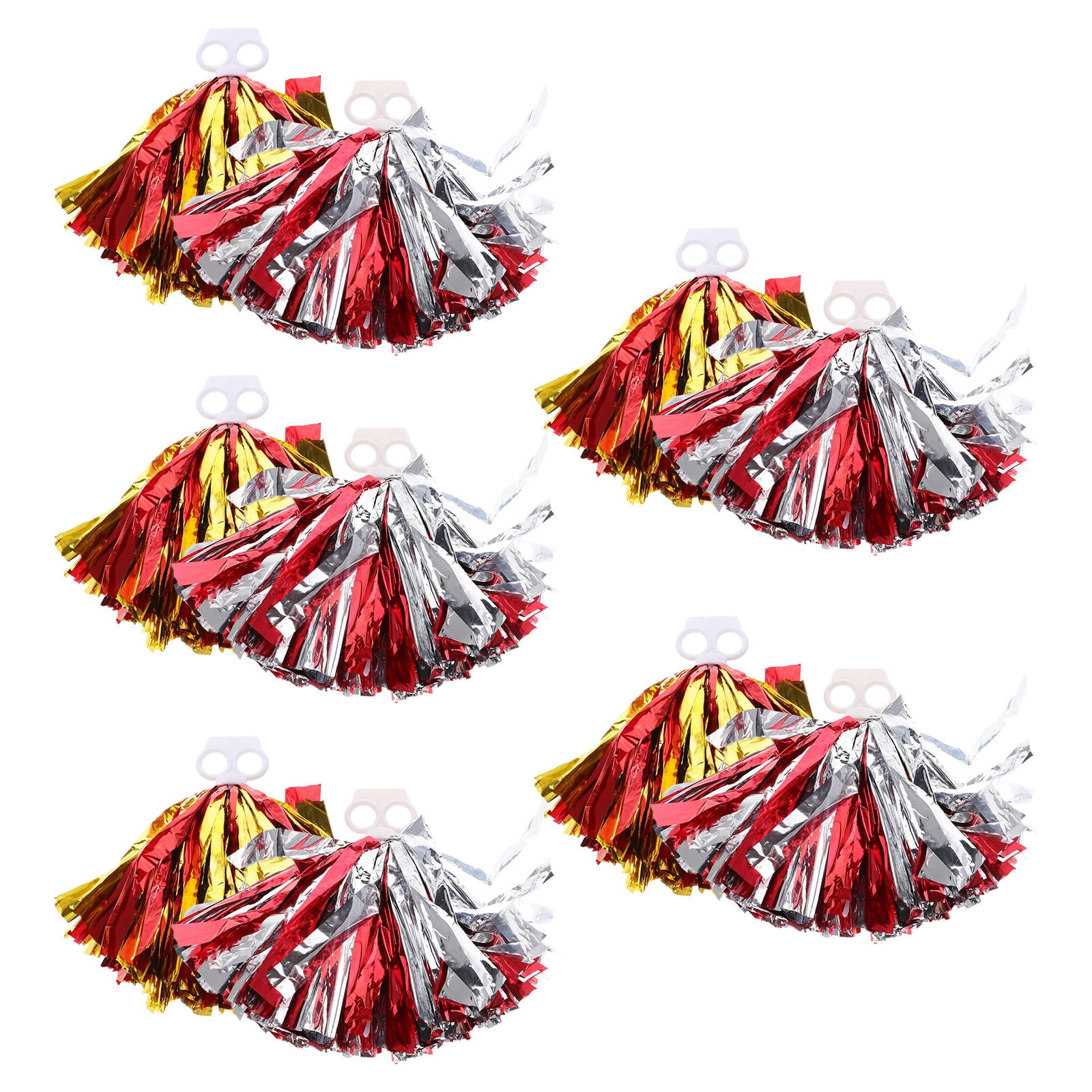 Raindrops 10-Pack Cheerleading Pom Poms Reusable Plastic Props for and Events