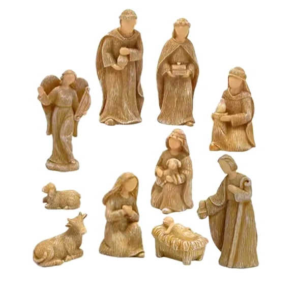 Raindrops  10 Pcs Christmas Decors Jesus Birth Decoration Nativity Scene Mini