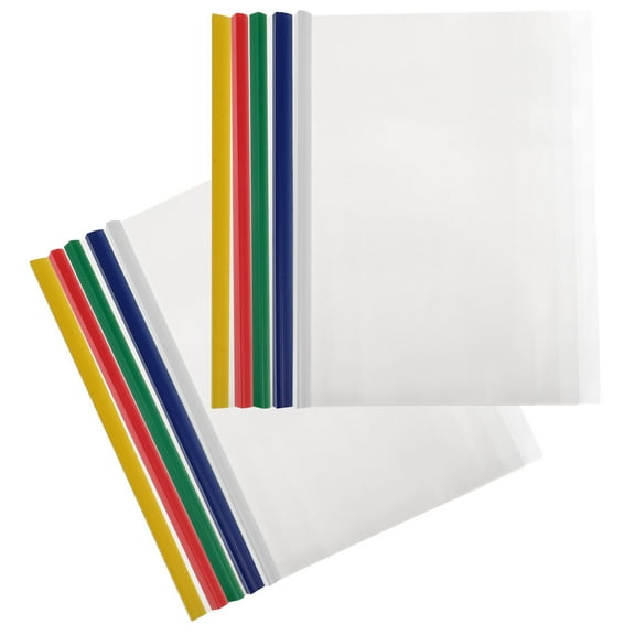 Raindrops 10 Pcs Clear Report Cover A4 File Folder With Sliding Rod Plastic Document Organizer Portable Plastic File Folders For Documents