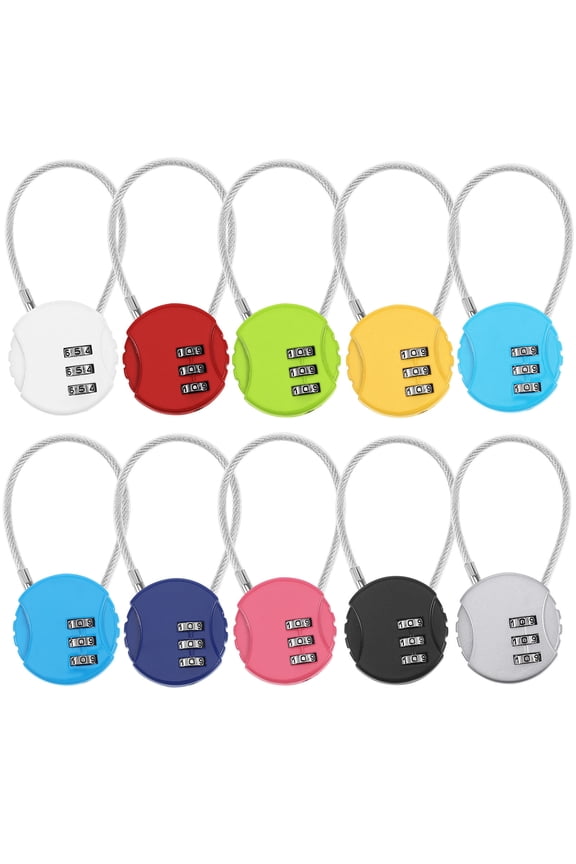 10 Pcs Combination Lock For Luggage Zinc Alloy Travel Security Locks For Backpacks