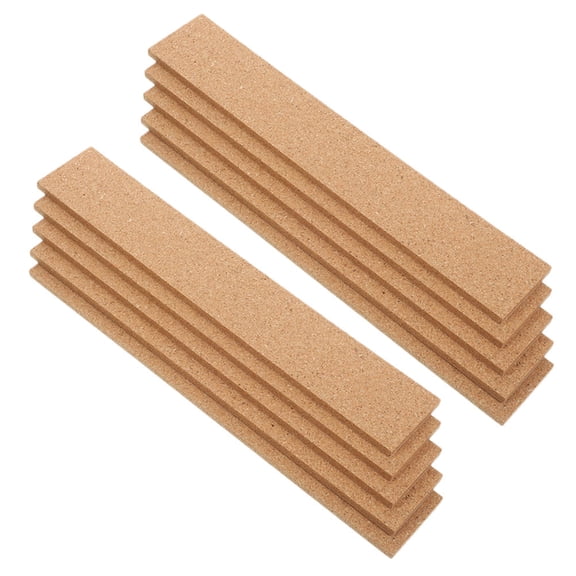 Raindrops  10 Pcs Cork Strips with Adhesive Backing Boards for Office Brown