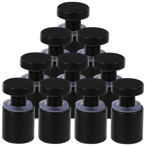 CHICHUMID Sign Screws Small Stainless Steel Black 10Pcs 1.02X0.71X0.71In