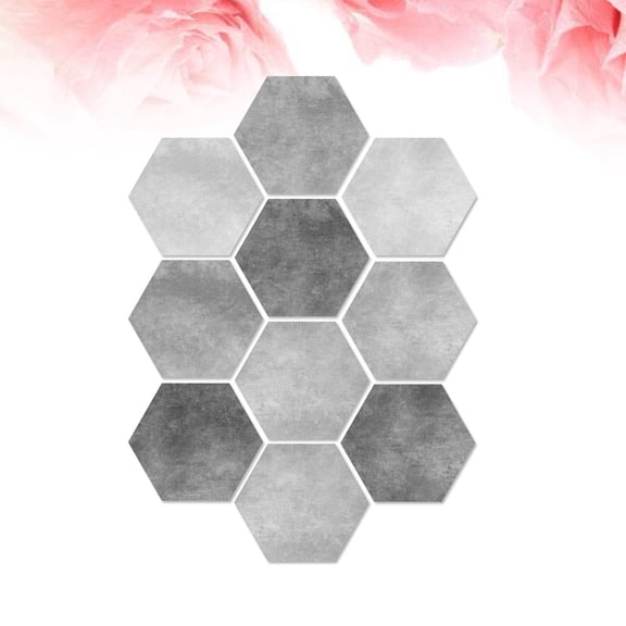 Raindrops 10Pcs Self Adhesive Black and White Floor Stickers for Bathroom and Walls