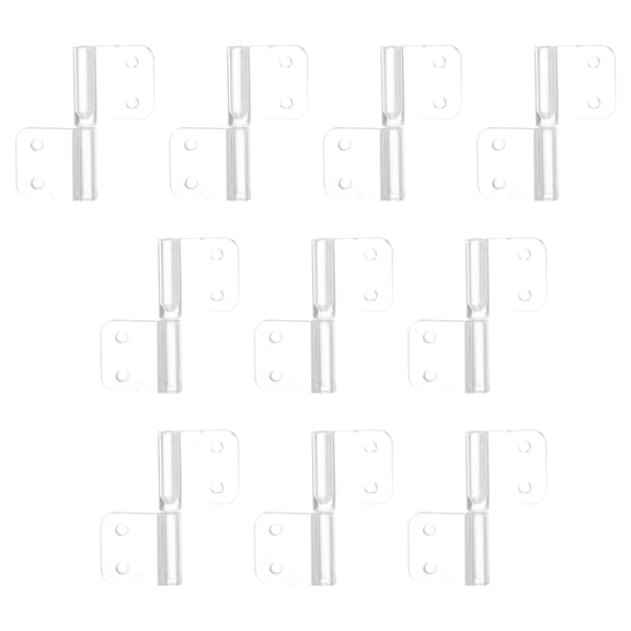 Raindrops 10 Pcs Hinges Cabinet Transparent Hinge 4.20X2.20X0.60CM White