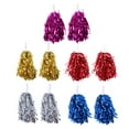 thumbnail image 1 of Assorted Color Plastic Cheerleading Pom Poms with Handle for Sport Cheering 10 Pcs, 1 of 8