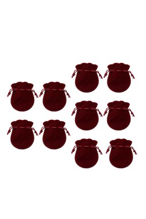 Raindrops 10 Pcs Small Jewelry Bag Dark Red Drawstring Closure Jewelry Protection for Weddings Parties