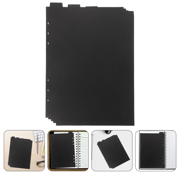 Raindrops 10 Pcs Loose-leaf Partition Office 22.00X15.00X0.10CM Black