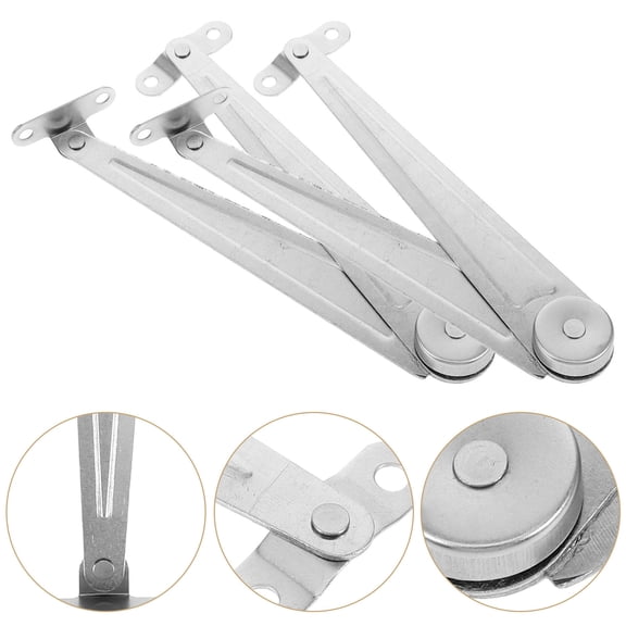 SHOWERORO 10Pcs Self Balancing Folding Lid Support Rods Metal Adjustable Furniture Hinges