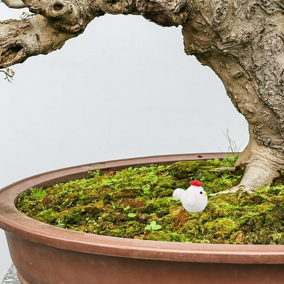 Raindrops 10 Pcs Miniature Chick Model Chickens Stuff Ornaments White