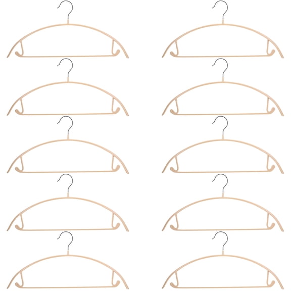 Raindrops  10 Pcs Mounted Clothes Hangers with Clips PVC Rack Pants Strong