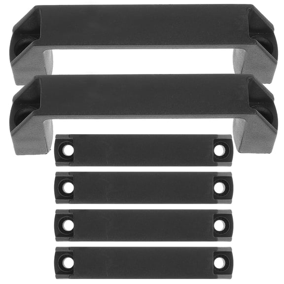 Raindrops 10 Pcs Nylon Handles Kitchen Cabinet Door Pulls Dresser Square Bar Drawer Knobs Black