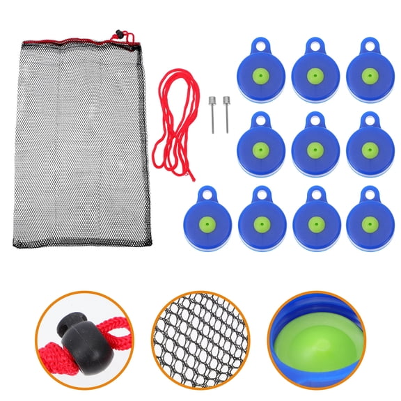 Raindrops  10 Pcs Portable Shooting Target Water Bottle Caps High Pressure Inflator Blue