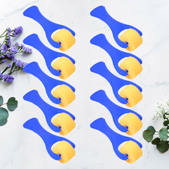 Raindrops 10 Pcs Rollers Paint Sponges for Toddlers Foam Brushes Child Blue