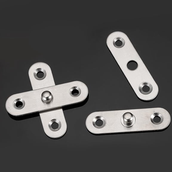 Raindrops 10 Pcs Rotate Hidden Hinge Pivot Door Curtain Coat Hangers Silver