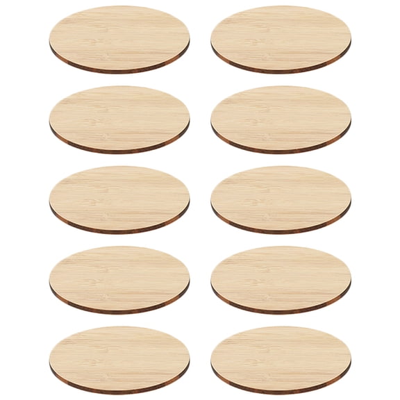 Raindrops 10 Pcs Round Bamboo Practical Unfinished Circle DIY Graffiti Chip Pots Child