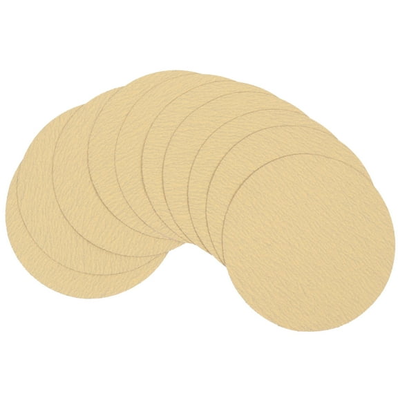 Raindrops 10 Pcs Round Sanding Discs Wood Grinding Paper Back Sandpapers Yellow