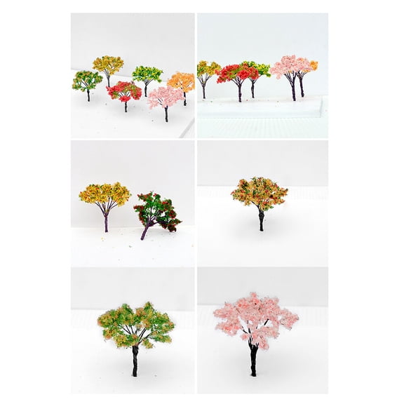 Raindrops 10 Pcs Sandbox Model Tree Mini Decorations Trees Plants Architecture