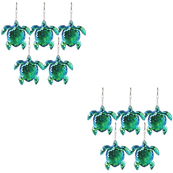 Raindrops 10 Pcs  Sequin Keyring Sequin Keychains Glitter Keychains Sea Animal Sequin Key Chains