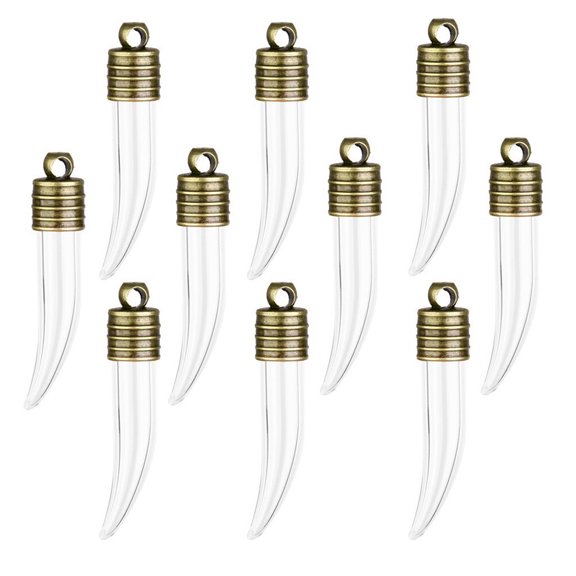 SEWACC Tiny Bottles Wish Bottle Transparent 10Pcs Home Decoration