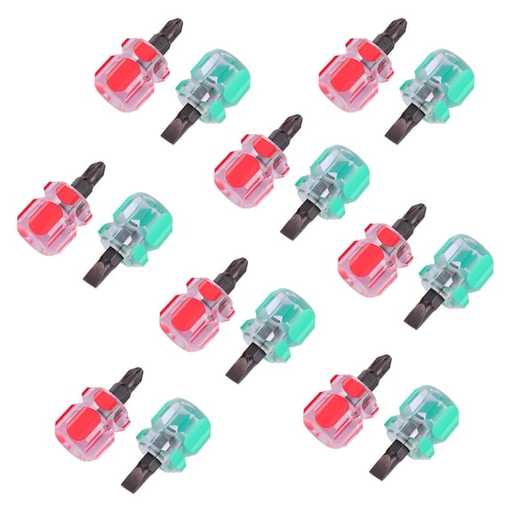 FOMIYES 10-Piece Mini Thumb Screwdriver Set for Precision Machine Repair with Clear Plastic Handles, and Easy to Use