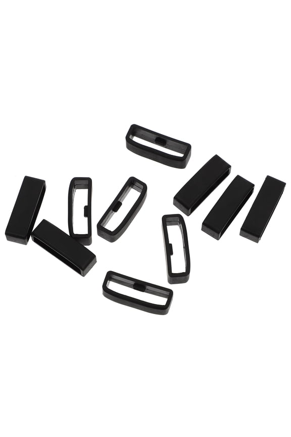 10 Pcs Strap Anti-Lost Ring Smart Watch Kit Bookmark Rings Chains Supplies Black