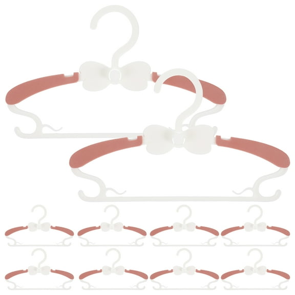 Raindrops  10 Pcs Telescopic Children's Clothes Hanger Hangers Pants Rack Clothing Racks Toddler Red