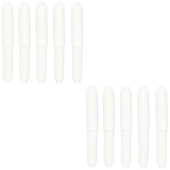 Raindrops 10 Pcs Toilet Paper -All Style Plastic-Spring Loaded White Toilet Paper Roller Bathroom Paper Holder Replacement(White)