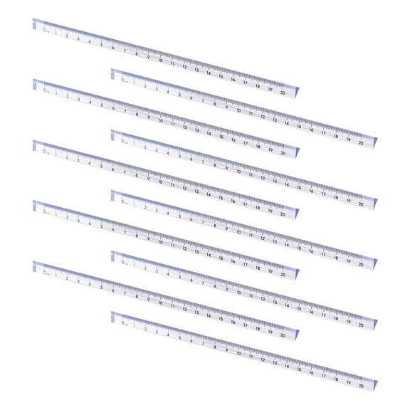 Raindrops  10 Pcs Transparent Triangular Ruler Clear Three-edged Student