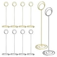 thumbnail image 1 of Raindrops 10 Pcs Wedding Table Card Holders Steel Wire Round Elegant Design Assorted Color, 1 of 8