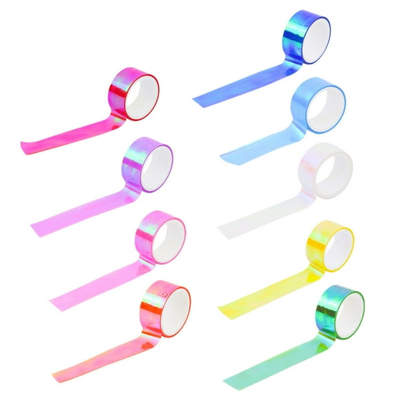 Raindrops 10 Roll Rotary Table Display Rack Portable Decoration Shiny Tape 500X15cm