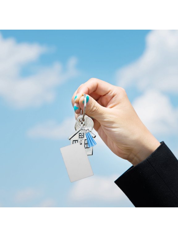 Hotel Keychain Blanks for Sublimation Printing, Multi-Pack 10 Sets, Crafting Keys for Projects