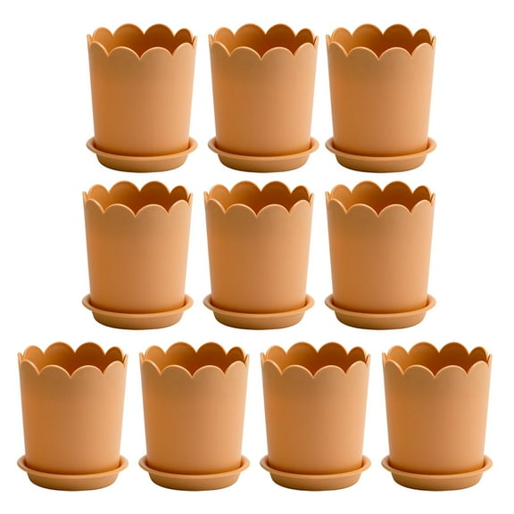 Raindrops Breathable Orange Plastic Plant Pots with Infiltration Design