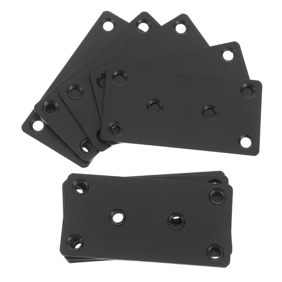 Raindrops 10 Sets Flat Corner Brace Straight Brackets Metal Fitness Black