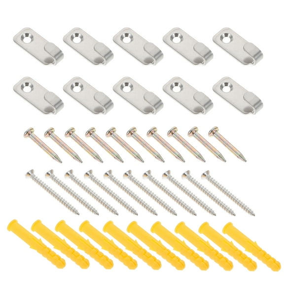 Raindrops 10 Sets Hanging Hooks U Bracket Heavy Hanger Wall Mounted Hanger Silver
