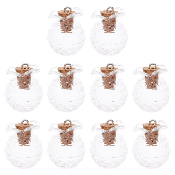 Raindrops  10 Sets Little Bottles with Corks Drifting Wishing Stoppers Decorative
