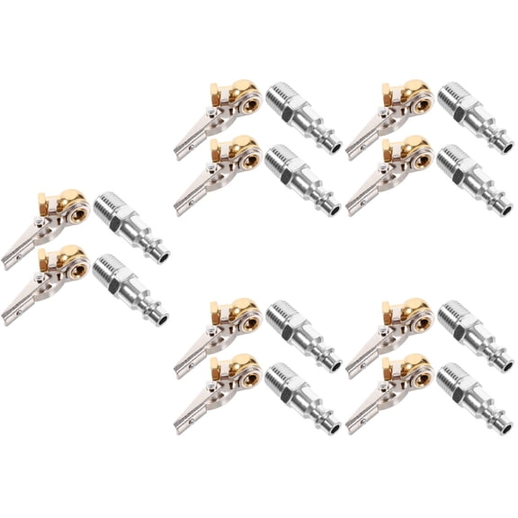 Raindrops 10 Sets  Tire Inflator Lock Air Chuck 1/4 Internal Thread Chuck Inflator Locking Air Chuck