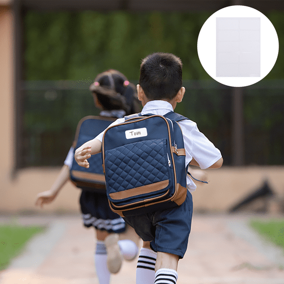 Raindrops 10Sets White Blank Name Label Stickers for Refrigerator and Furniture Decor