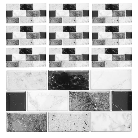 Raindrops 10 Sheet Peel and Stick Backsplash Wallpaper Kitchen Tile for Countertop Waterproof Self Adhesive Removable Wallpaper for Bathroom Kitchen