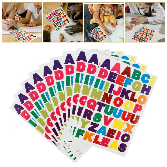 Raindrops 10 Sheets Small Letter Stickers Sheet for Teachers and Parents 6.30*4.13in