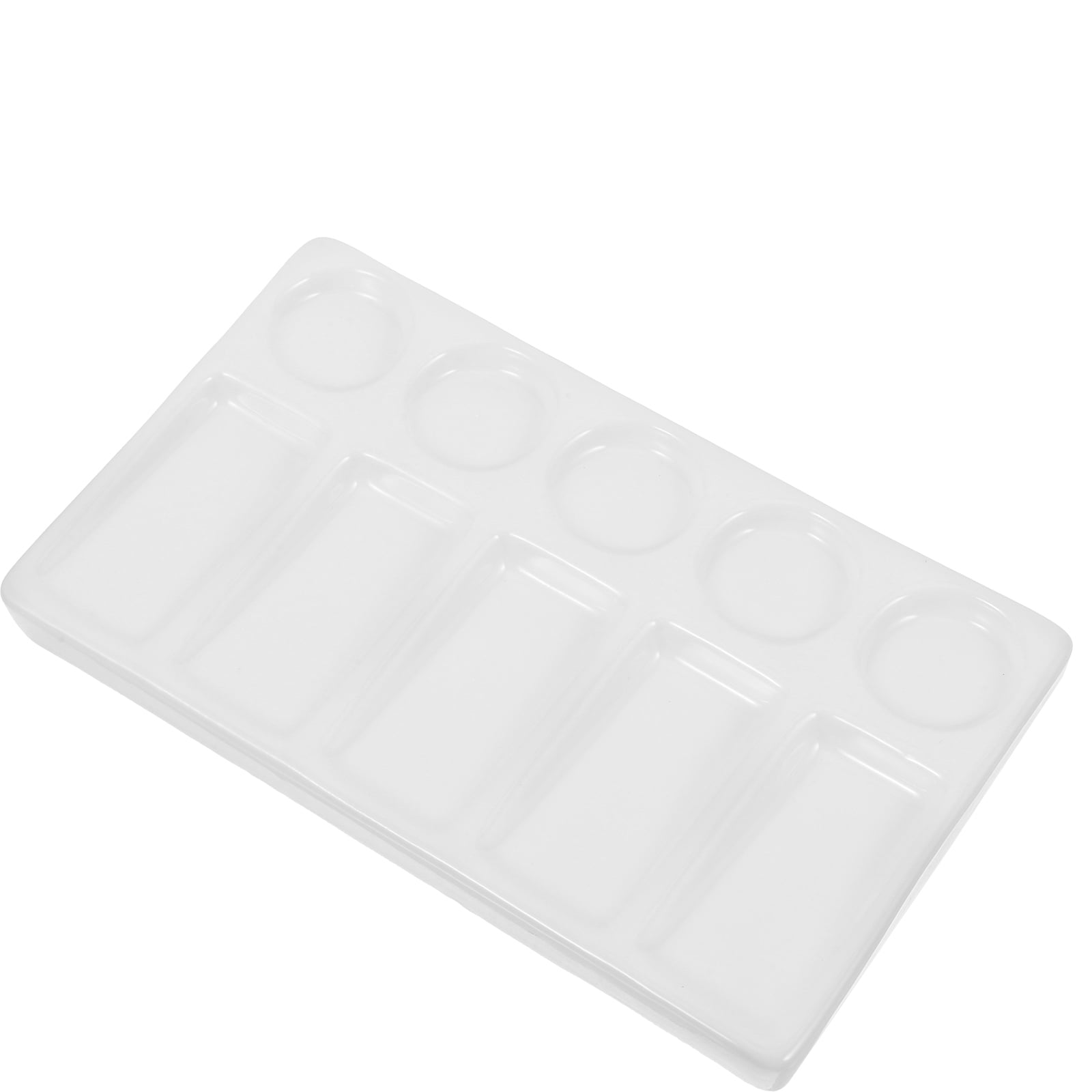 Raindrops 10-Well Professional Rectangular Painting Palette for Travel and Art Supplies