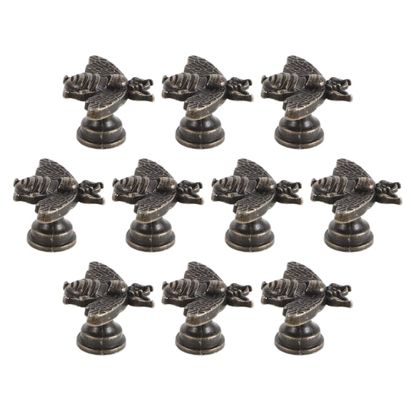 Raindrops 10 pcs Metal Knobs Decorative Cabinet Knobs Dresser Drawer Knobs Vintage Single Hole Knobs (Bee)