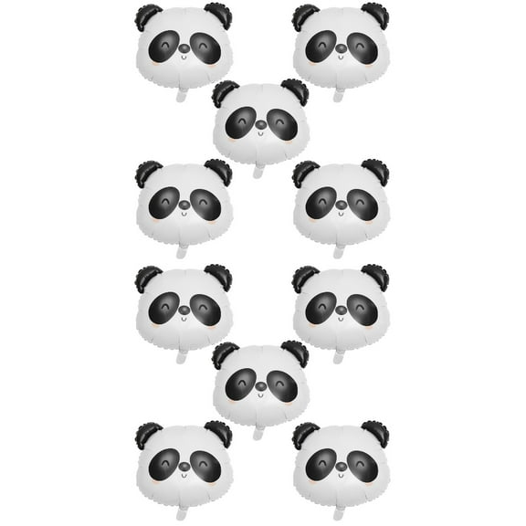 Raindrops 10 pcs  Panda Aluminum Film Balloons Panda Balloons Panda Shape Party Balloons Parties Favors