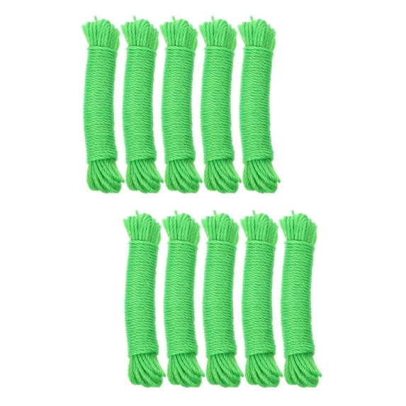 Raindrops 10 pcs Portable Travel Clothesline Windproof Nylon Clothing Drying Rope Multi-use Clothesline
