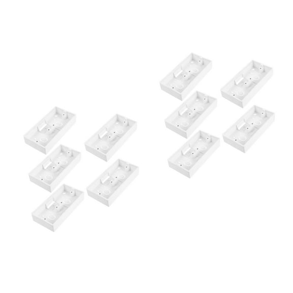 Raindrops 10 pcs  Wall Mounted Plastic Box Universal Junction Box Electrical Switch Box Socket Single Outlet Base Box Electrical Switch Box